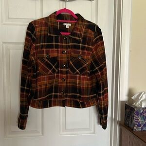 Plaid jacket multi color long sleeved